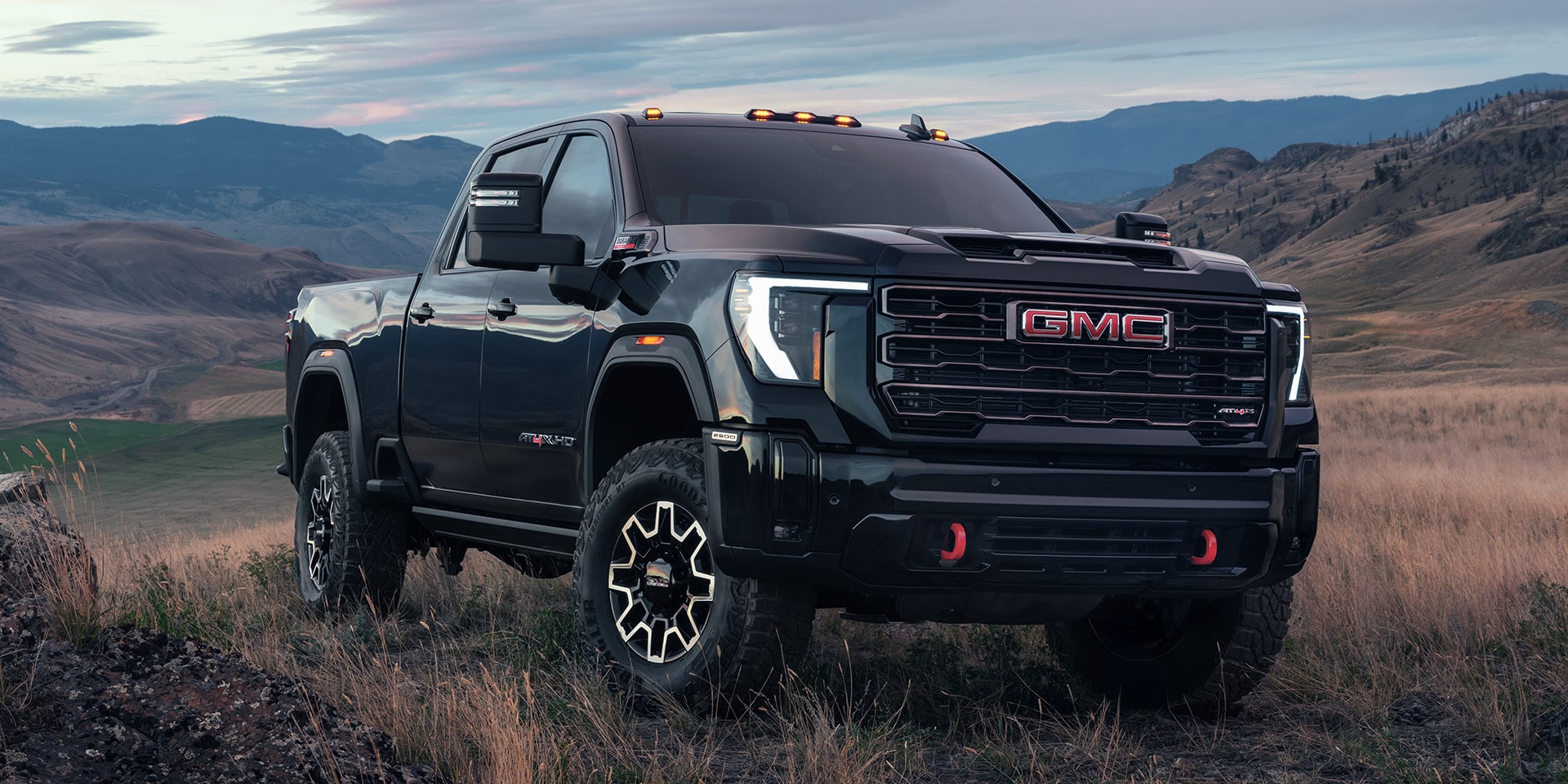 Front Three-Quarters View of the 2026 GMC Sierra AT4X HD.