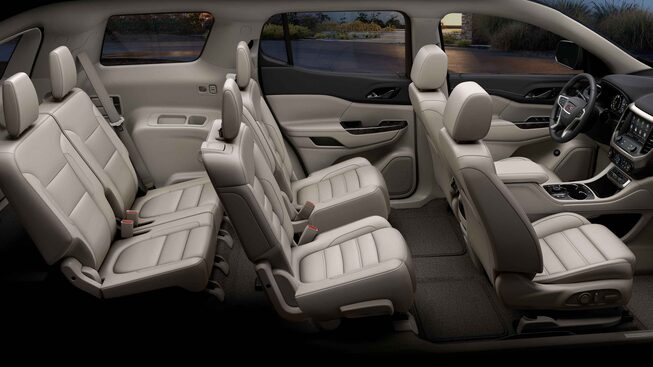 2021 Acadia Denali 3-row seating.