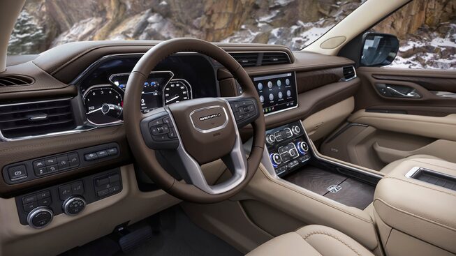 2023 GMC Yukon Denali interior.