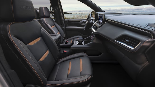 2022 GMC Yukon AT4 interior front seats.