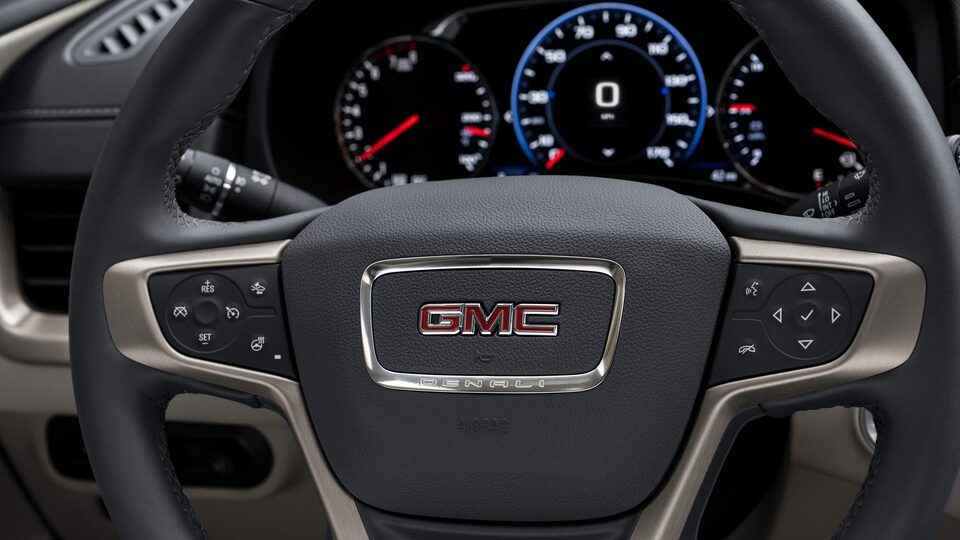 2023 GMC Terrain steering wheel.
