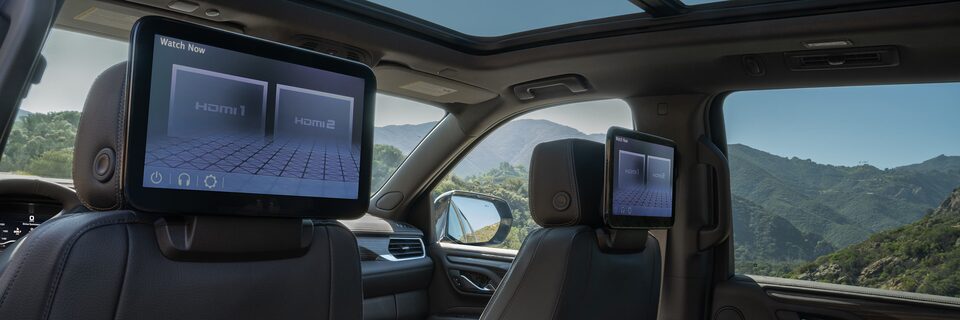 Système d'information multimédia sur les sièges arrière du 2023 GMC Yukon.
