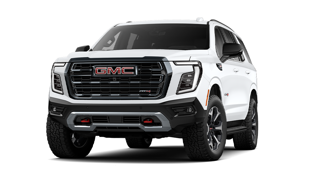 Vue latérale avant du GMC Yukon AT4 2026.