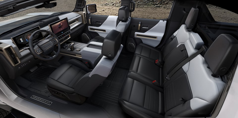 Lunar Horizon interior overview of the GMC Hummer EV Pickup.