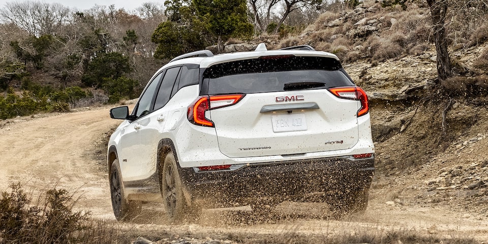 2024 GMC Terrain AT4 showcasing its hill descent control.