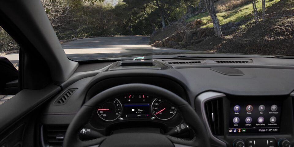 Heads-up Display of the 2024 Terrain AT4.