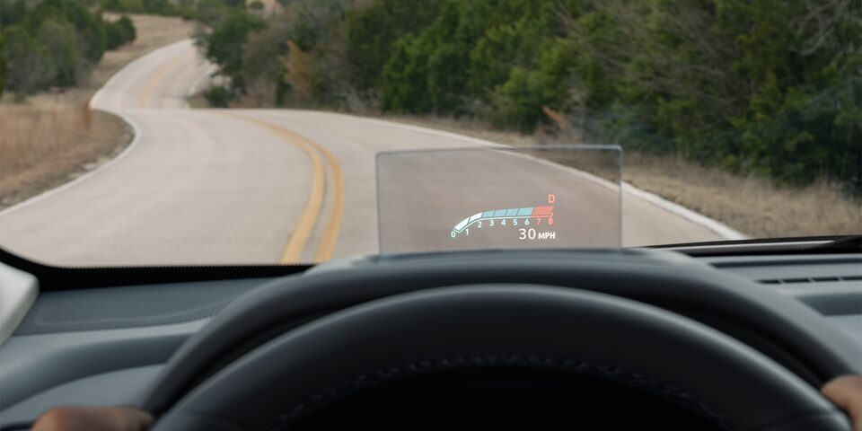Heads-up Display of the 2024 GMC Terrain Denali.