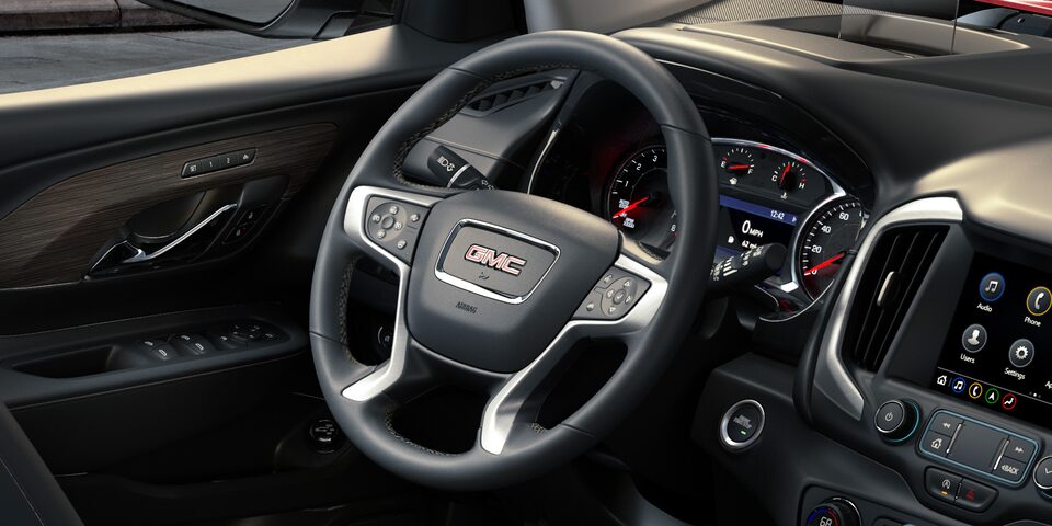 Présentation du volant chauffant du GMC Terrain SLE 2024.