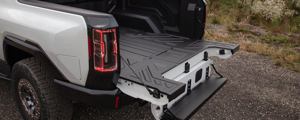 GMC Hummer EV's Multipro Tailgate: configuration 1.