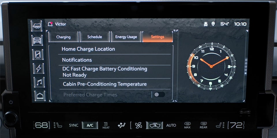 Infotainment screen of the GMC Hummer EV.