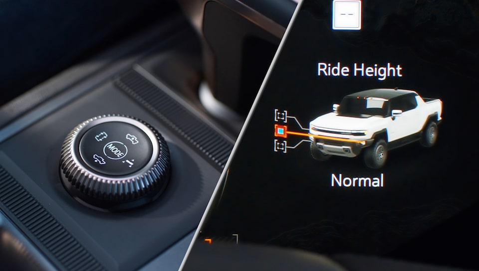 Extract Mode button of the GMC Hummer EV.