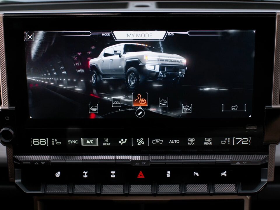 My Mode being displayed in the infotainment screen.