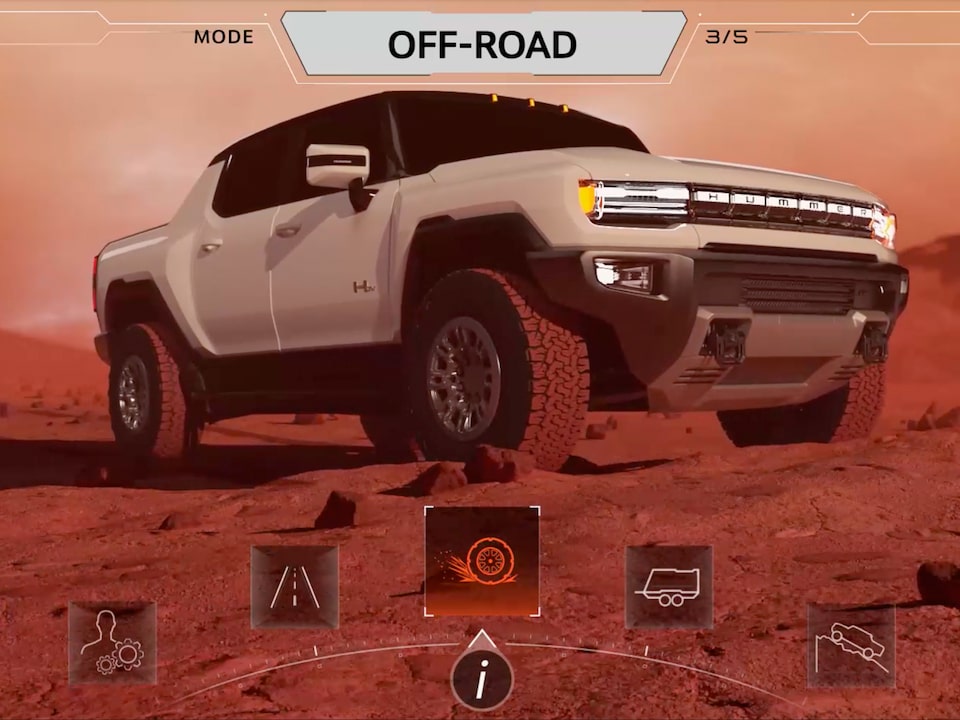 Off-Road Mode being displayed in the infotainment screen.