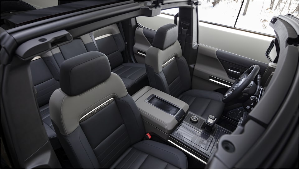Sièges à alerte de sécurité du Hummer EV.