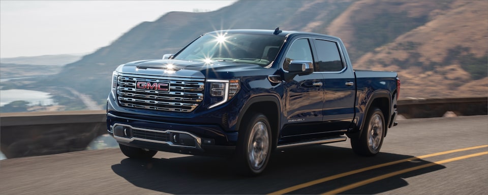 The New 2022 GMC Sierra parked outdoors.