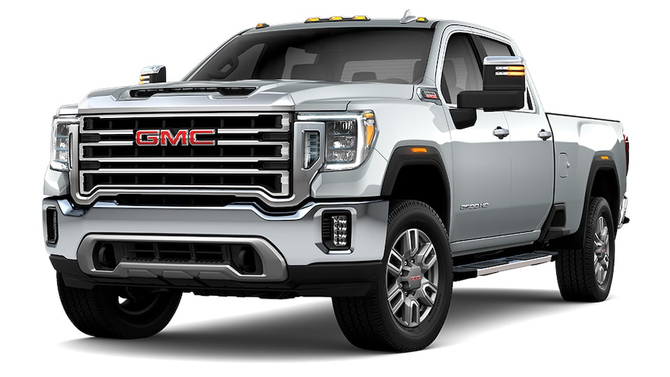 2022 GMC Sierra 3500 SLT HD in Quicksilver Metallic.