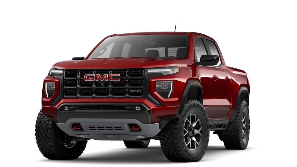 GMC Canyon AT4X 2023 en rouge volcanique.