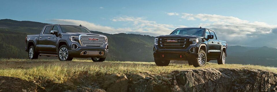 2022 GMC Sierra 1500 light-duty pickup truck parked in a scenic view.