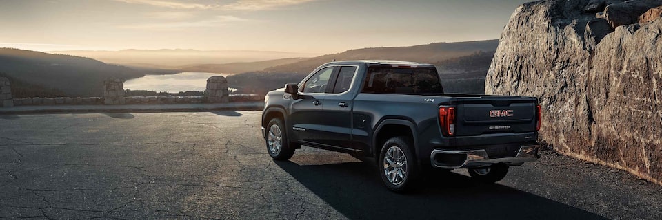 2022 GMC Sierra 1500 parked on a scenic view.
