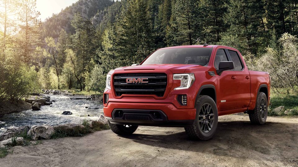 2022 GMC Sierra 1500 Elevation Trim parked on a scenic view.