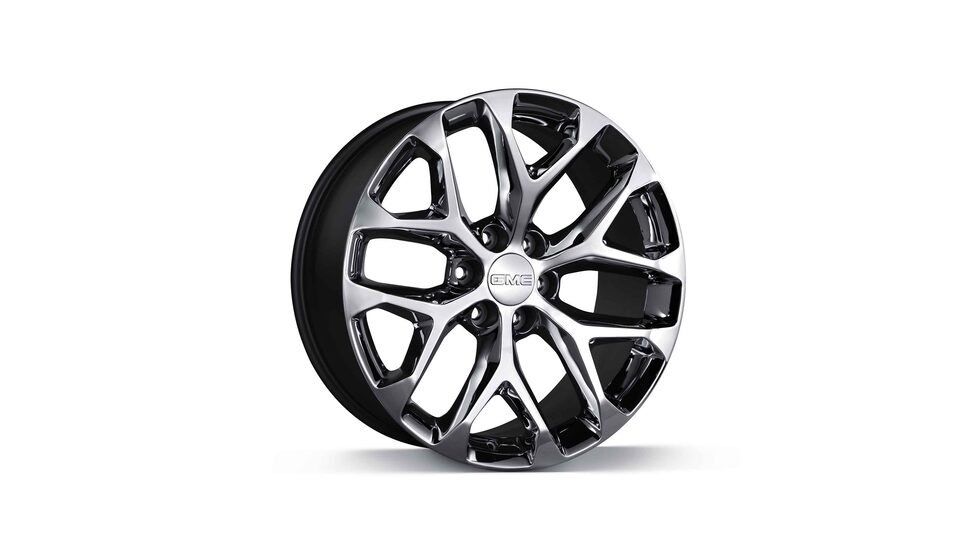 2022 GMC Sierra 1500 22" Bright Chrome Wheels.