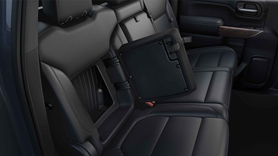 2022 GMC Sierra 1500 SLT interior seat storage.