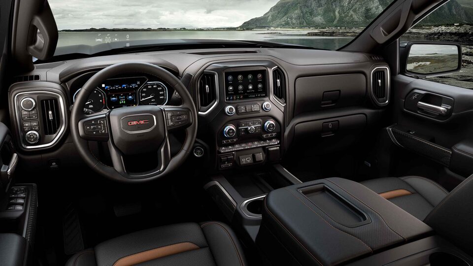 2022 GMC Sierra 1500 AT4 athletic interior.