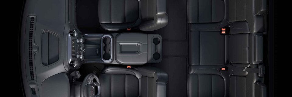 2022 GMC Sierra 1500 seating birds-eye view.