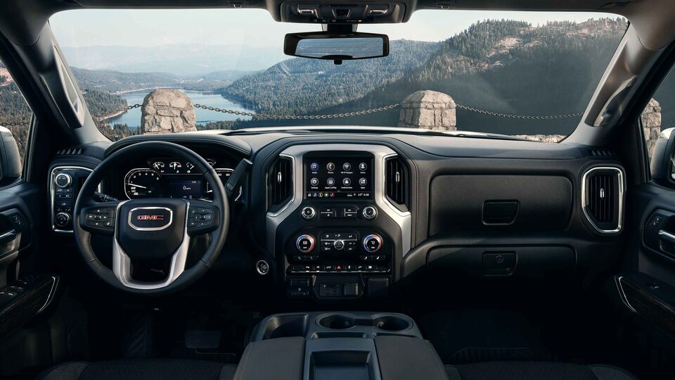 2022 GMC Sierra 1500 interior dashboard.