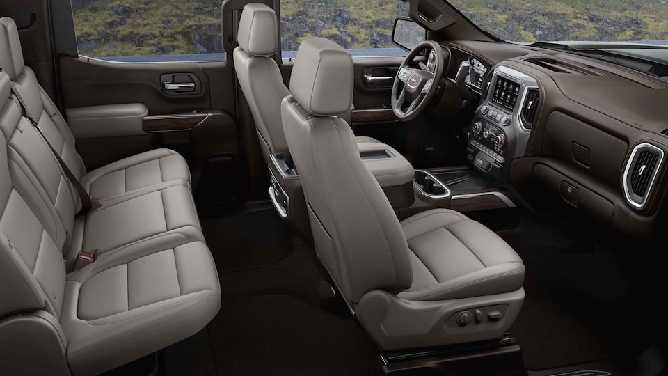 2022 Sierra 1500 interior seating.