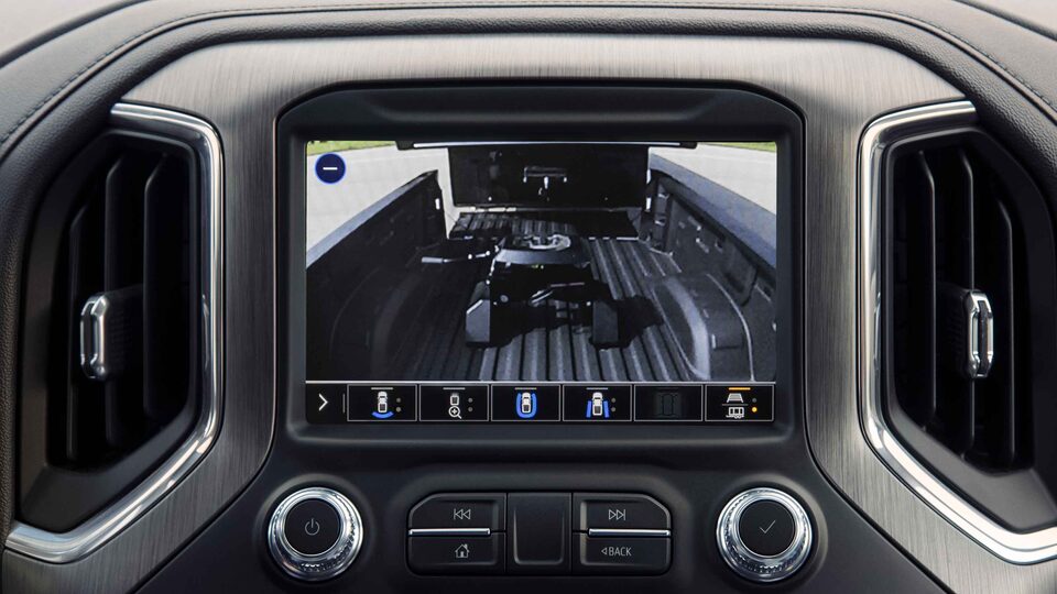 2022 Sierra 1500 bed camera view.