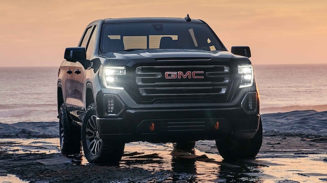 2022 Sierra AT4 on sand.