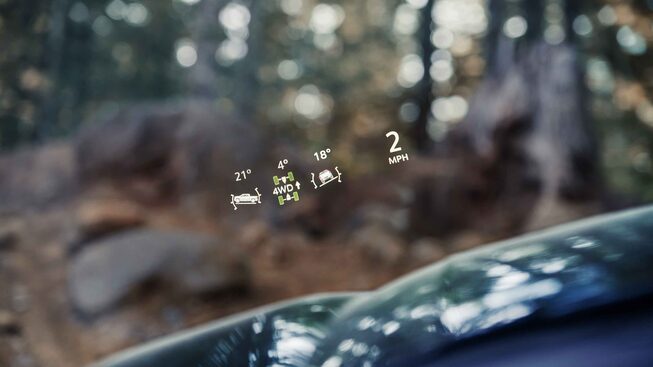 2022 GMC Sierra AT4 Head-Up Display.