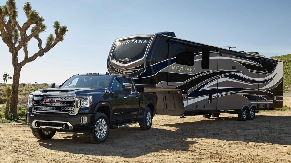 2022 Sierra HD trailering.