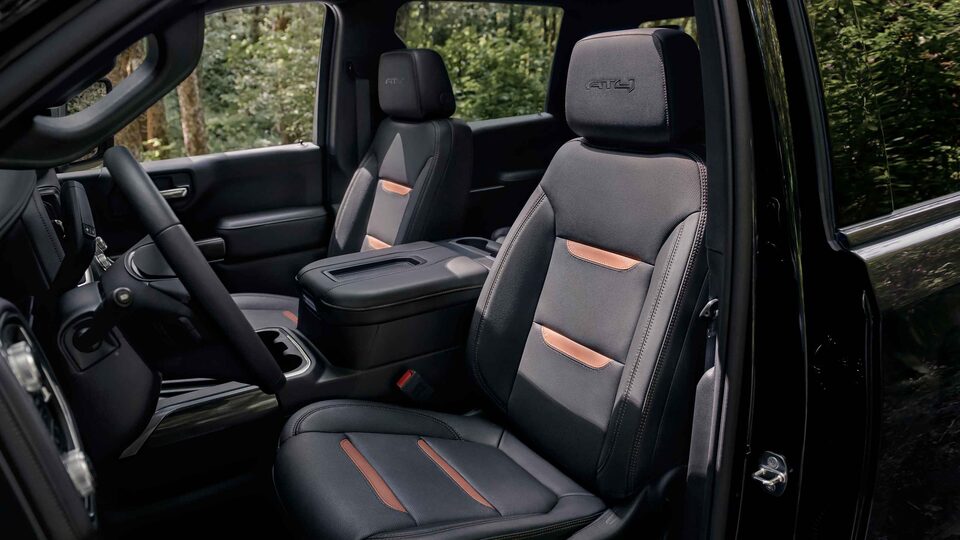 2022 Sierra HD AT4 athletic interior seats.