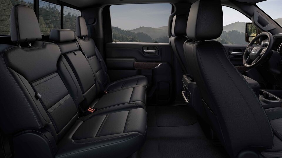 2022 Sierra HD Denali premium interior seating.