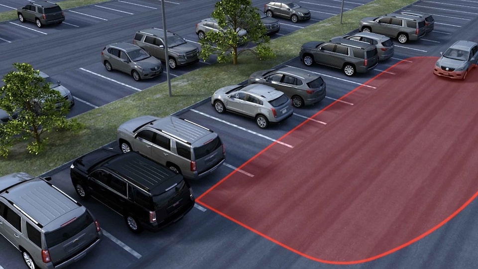 2023 GMC Sierra HD rear cross traffic alert.