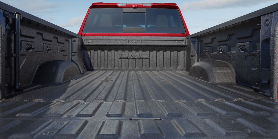 Close-up View of the Truck Bed on a 2025 GMC Sierra HD Pro/SLE/SLT Truck.