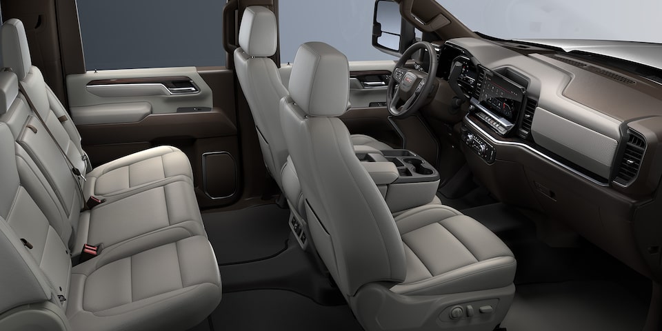 Side View of the Seating in a 2025 GMC Sierra HD Pro/SLE/SLT Truck.
