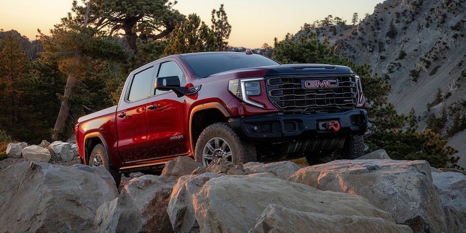 GMC Sierra AT4 Driving Over Rough Terrian