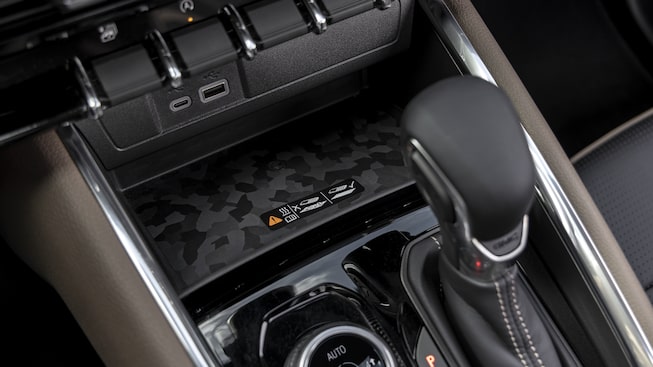 Closeup on the Gear Shift of the GMC Canyon Denali