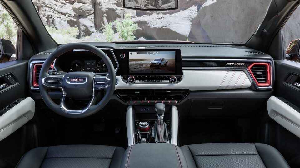 2023 Canyon AT4X front interior.