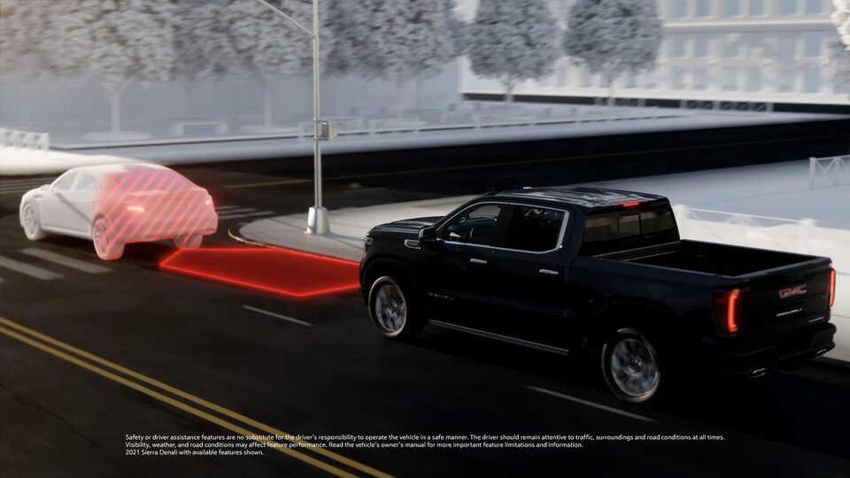 Alerte de prévention de collision du GMC Canyon 2023.