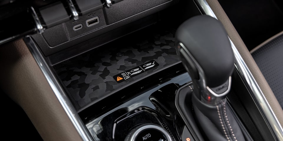 2024 GMC Canyon Denali luxury pickup truck wireless charging.