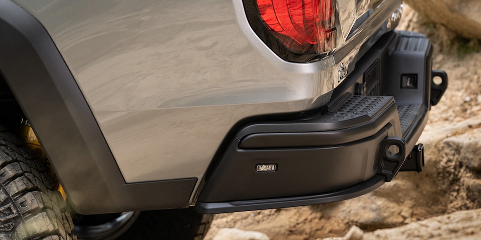2024 GMC Canyon AT4 AEV steel bumpers.