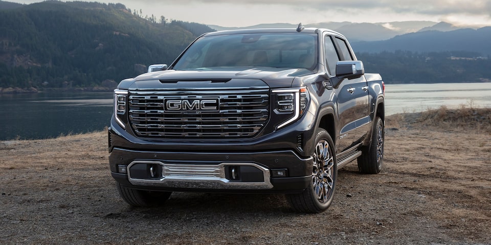 Front-side angle of the 2024 GMC Sierra 1500.