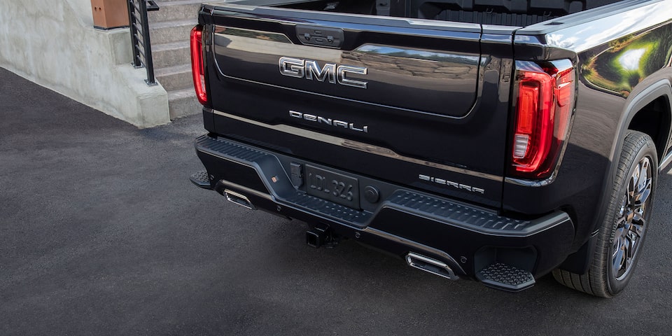 Side-back view of the MultiPro tailgate of the 2024 GMC Sierra 1500.