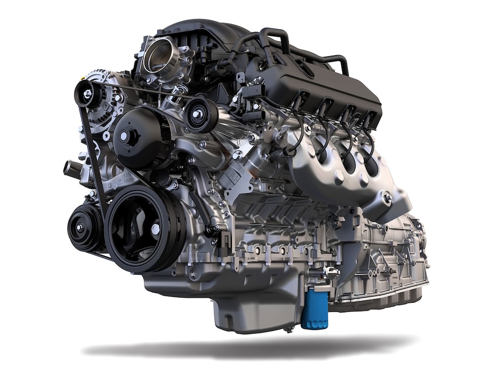 5.3L Gas Engine of the 2024 GMC Sierra 1500.