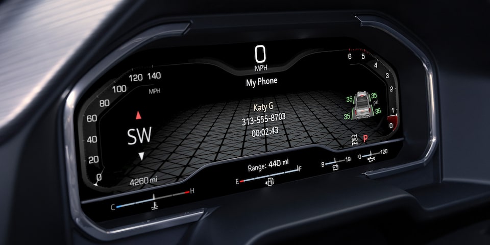 Dashboard information in the 2024 GMC Sierra 1500 SLE.