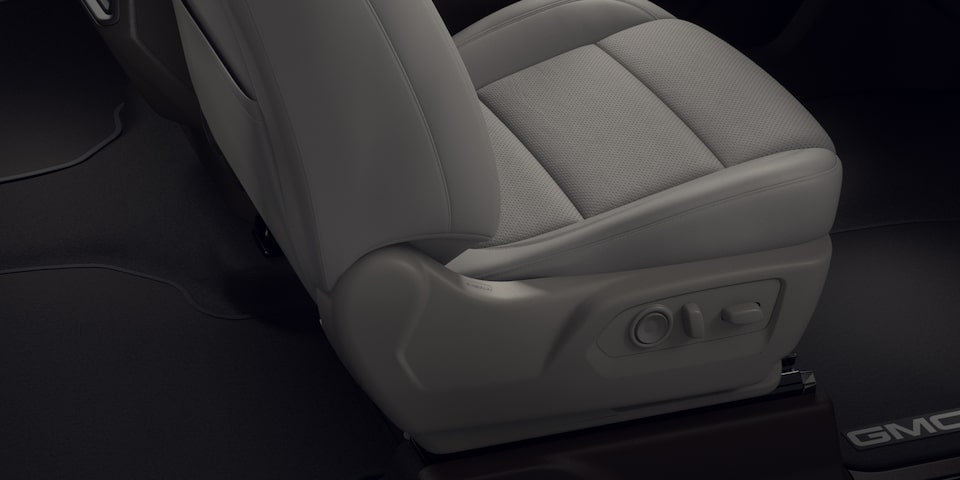  Perforated leather seating on the 2024 GMC Sierra 1500 SLE.